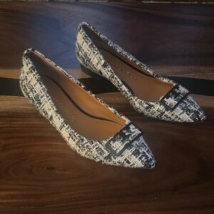 Tory Burch Tweed Patterned Flats